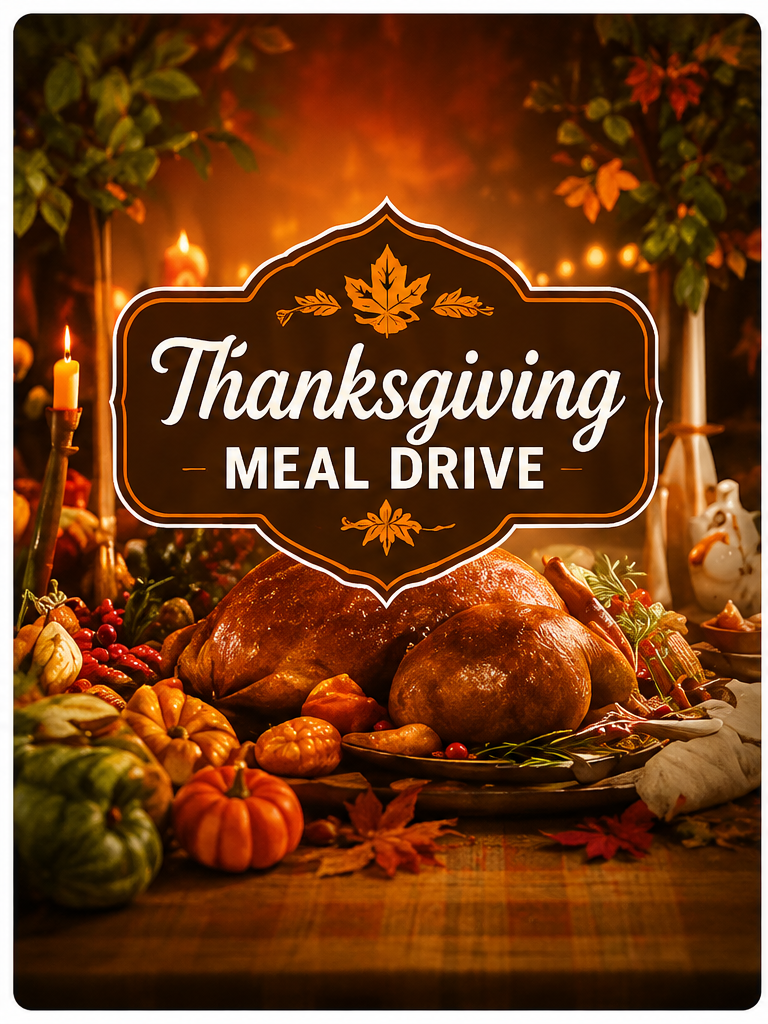 thanksgiving meal drive banner